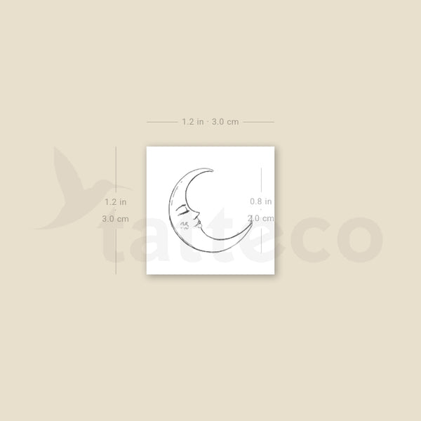 Crescent Moon By Stefano Mazza Temporary Tattoo - Set of 3