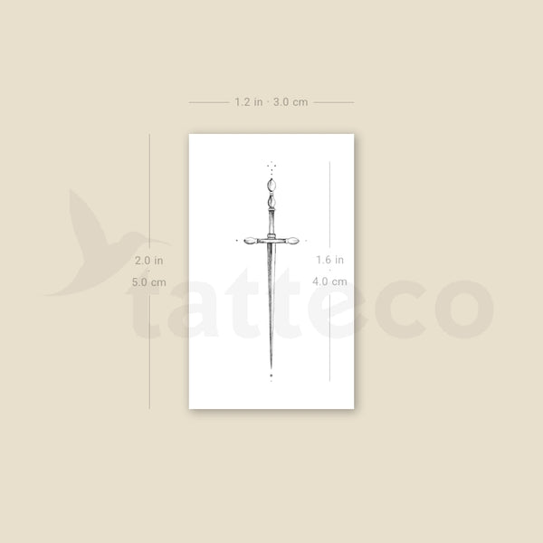 Dagger By Stefano Mazza Temporary Tattoo - Set of 3