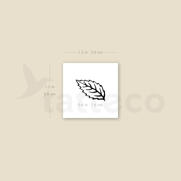 Mint Leaf Temporary Tattoo - Set of 3