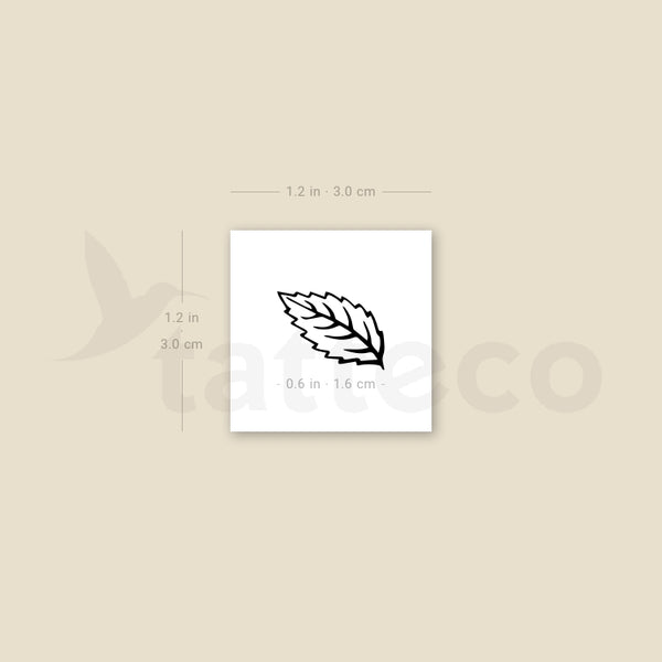Mint Leaf Temporary Tattoo - Set of 3