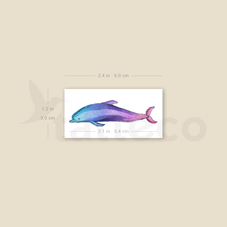 Dolphin By Ann Lilya Temporary Tattoo - Set of 3