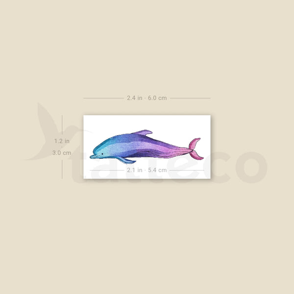 Dolphin By Ann Lilya Temporary Tattoo - Set of 3