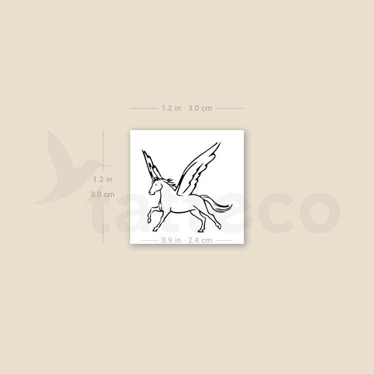Pegasus Temporary Tattoo - Set of 3