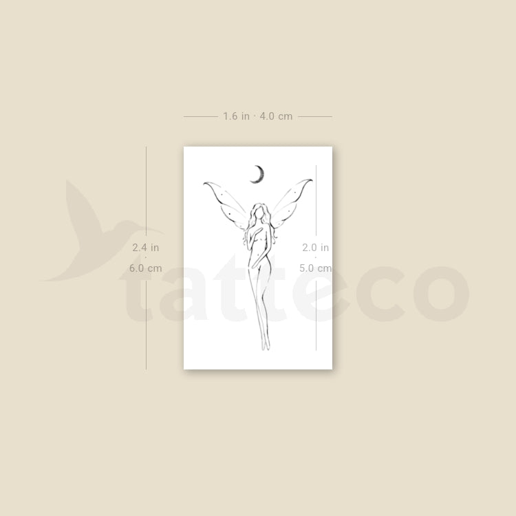 Cescent Fairy By Stefano Mazza Temporary Tattoo - Set of 3