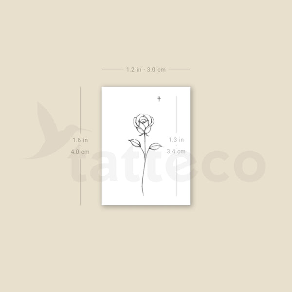 Little Rose By Stefano Mazza Temporary Tattoo - Set of 3