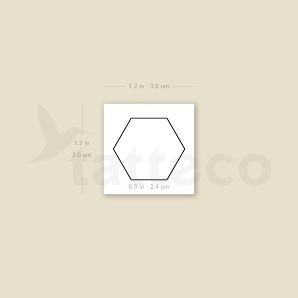 Hexagon Temporary Tattoo - Set of 3