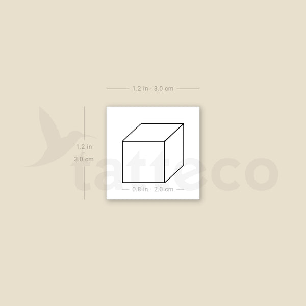 Little Cube Temporary Tattoo - Set of 3