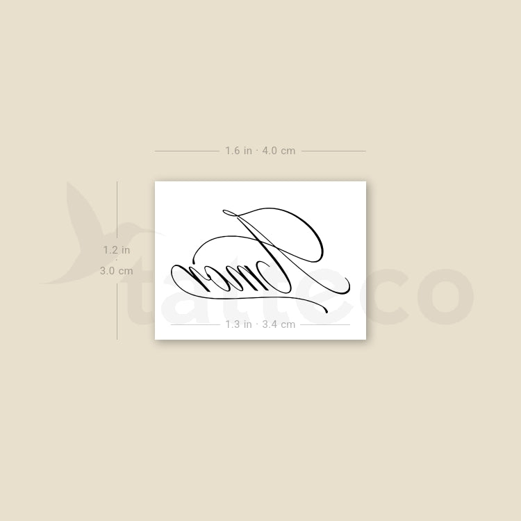 Amor Temporary Tattoo By M3.Ink - Set of 3