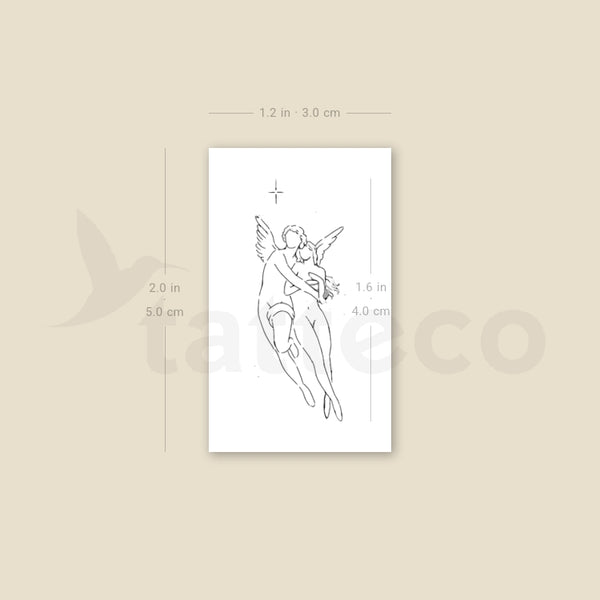 The Abduction Of Psyche By Stefano Mazza Temporary Tattoo - Set of 3