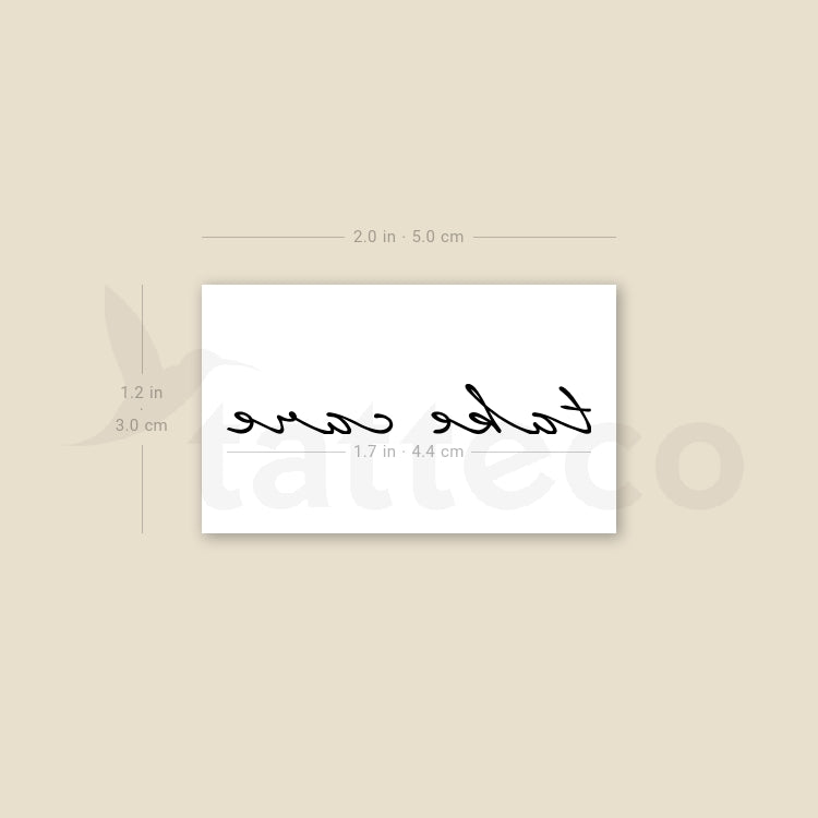 Take Care Temporary Tattoo - Set of 3
