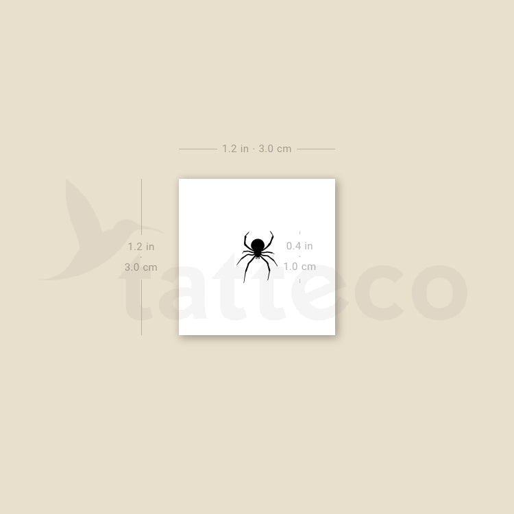 Tatuaje temporal de araña pequeña - Juego de 3