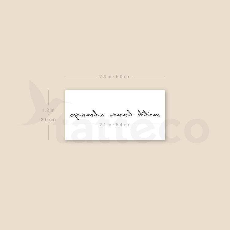 Tatuaje temporal "Con amor, siempre" - Juego de 3
