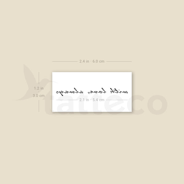 With Love, Always Temporary Tattoo - Set of 3