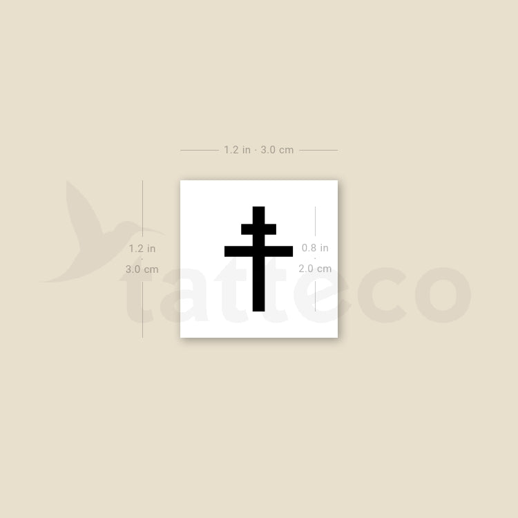 Cross Of Lorraine Temporary Tattoo - Set of 3