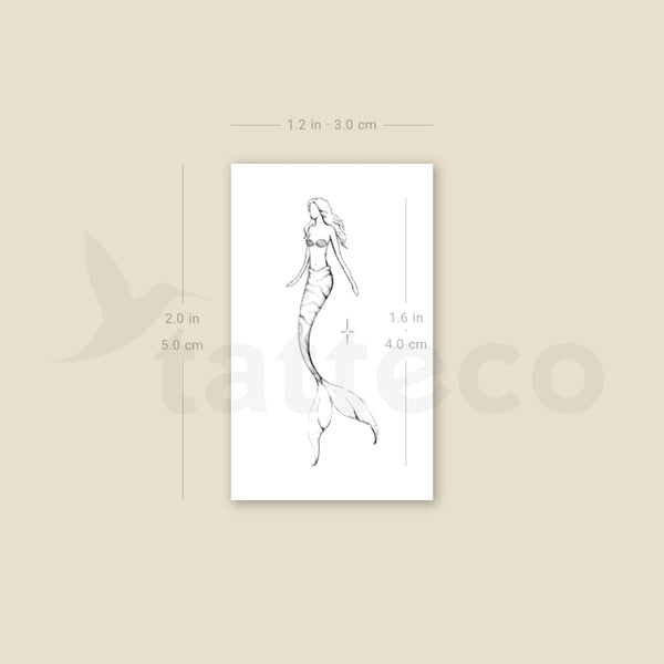 Mermaid Star By Stefano Mazza Temporary Tattoo - Set of 3