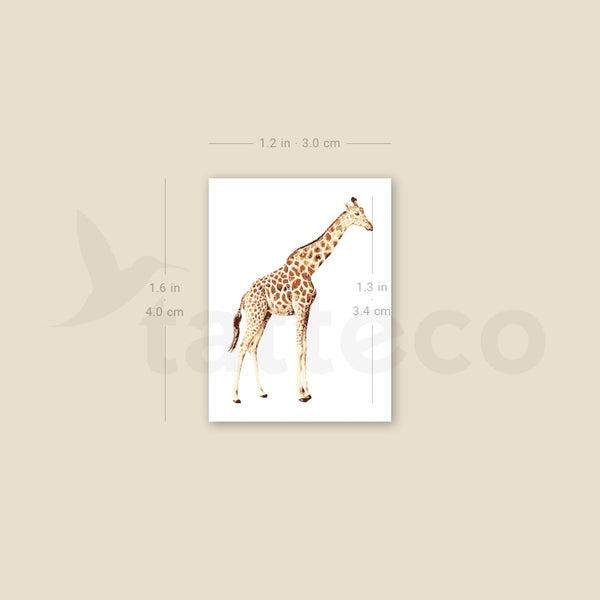 Color Giraffe Temporary Tattoo - Set of 3