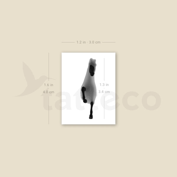 Blurred Horse Temporary Tattoo - Set of 3
