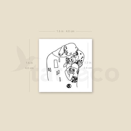 Tatuaje temporal El beso - Juego de 3