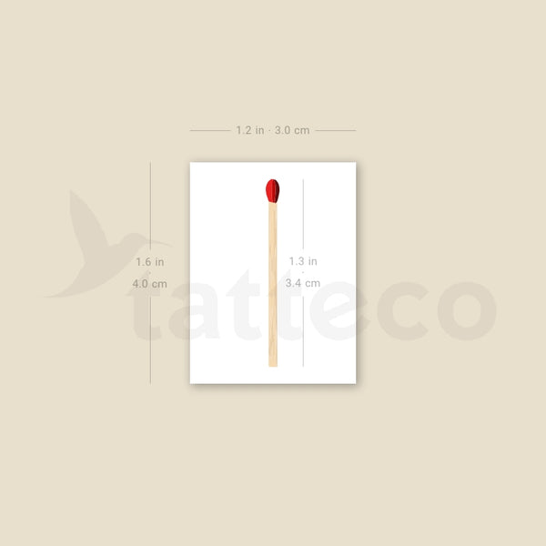 Matchstick Temporary Tattoo - Set of 3