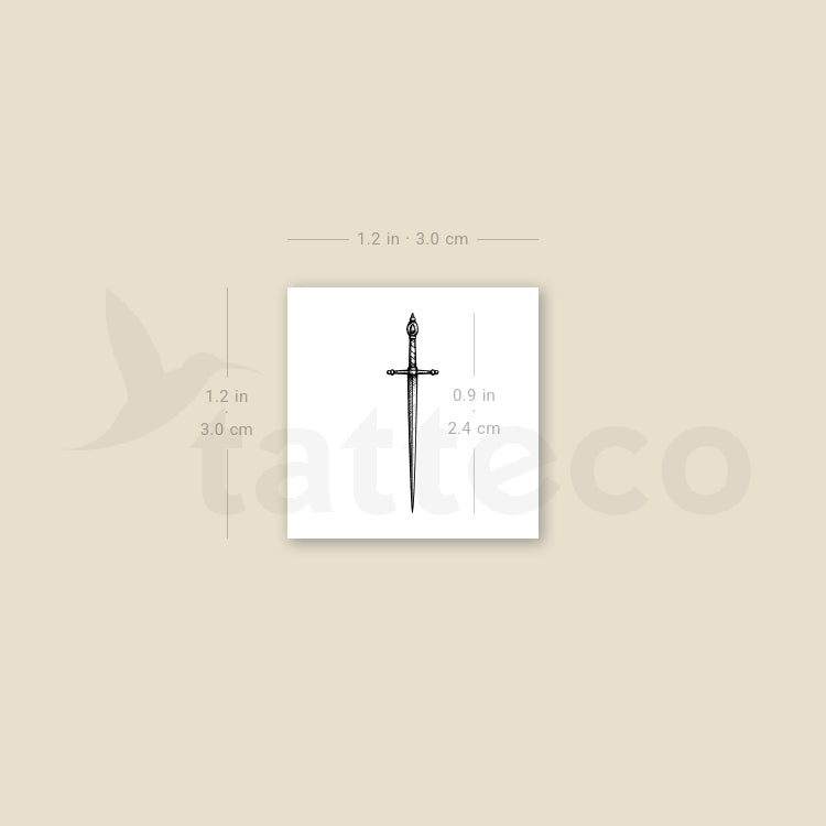 Little Dagger Temporary Tattoo - Set of 3