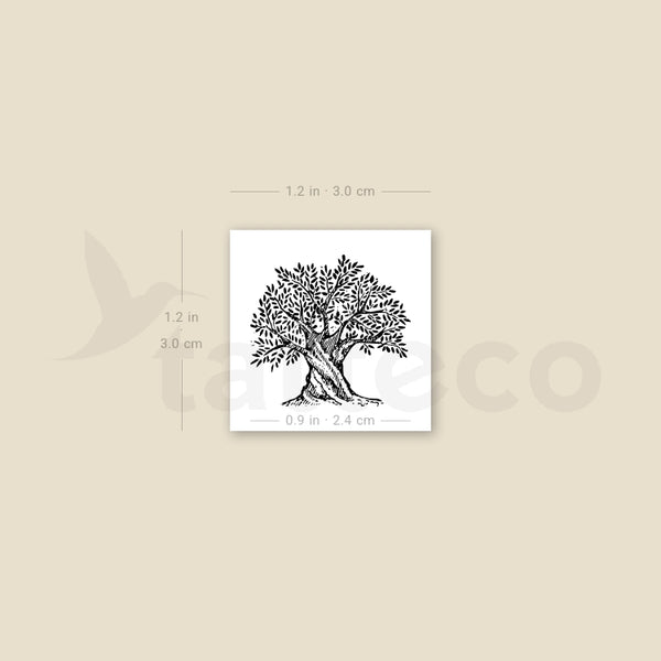 Olive Tree Temporary Tattoo - Set of 3