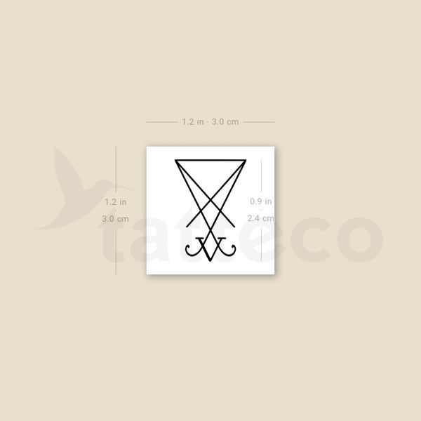 The Sigil Of Lucifer Temporary Tattoo - Set of 3
