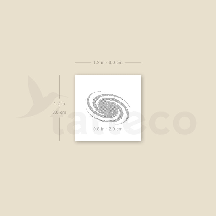 Galaxy Spiral Temporary Tattoo - Set of 3