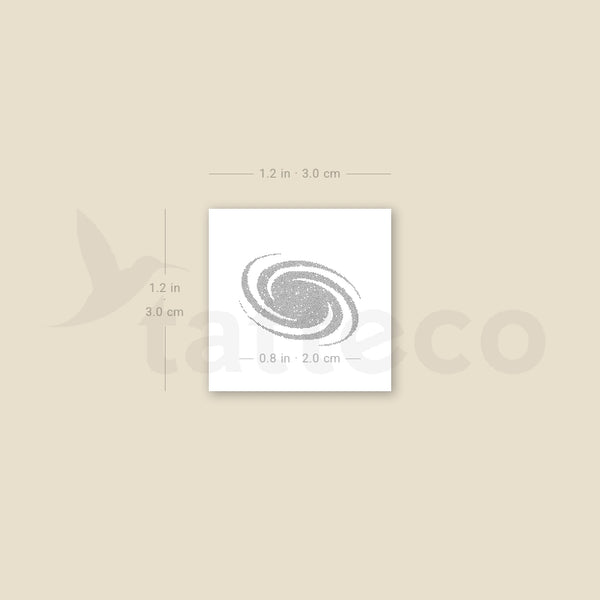 Galaxy Spiral Temporary Tattoo - Set of 3