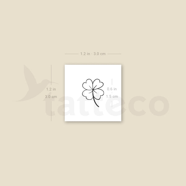 Little Four-Leaf Clover Temporary Tattoo - Set of 3
