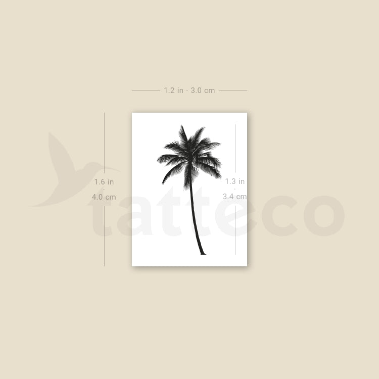 Tatuaje temporal de palmera - Juego de 3