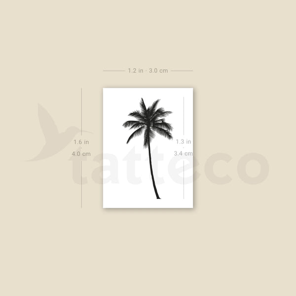 Palm Tree Temporary Tattoo - Set of 3