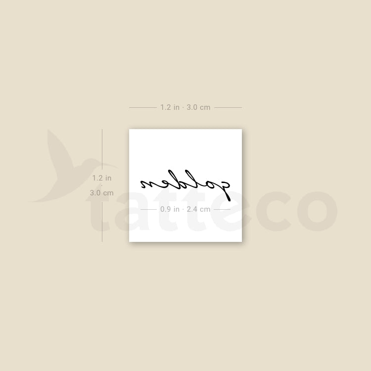 Golden Temporary Tattoo - Set of 3
