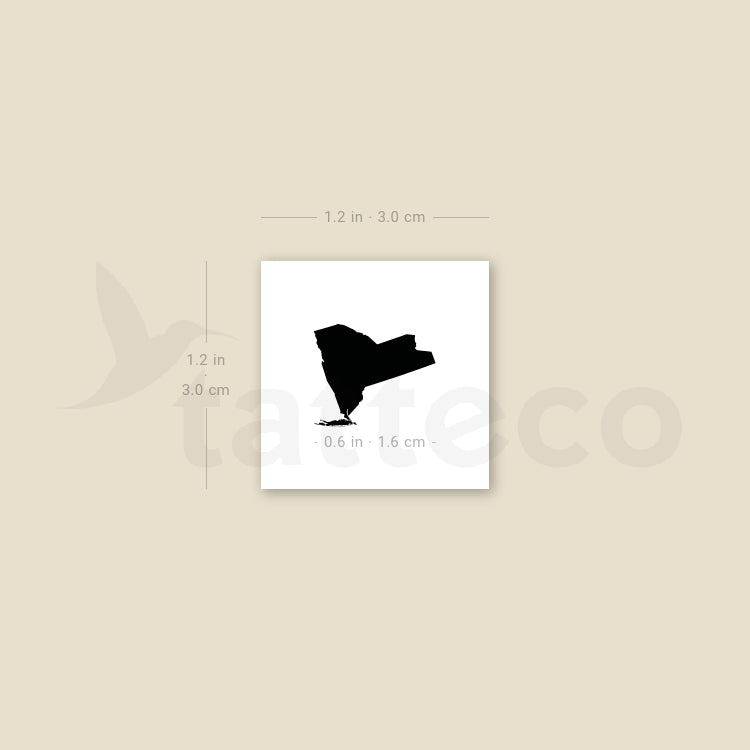 Tatuaje temporal pequeño del mapa del estado de Nueva York (juego de 3)
