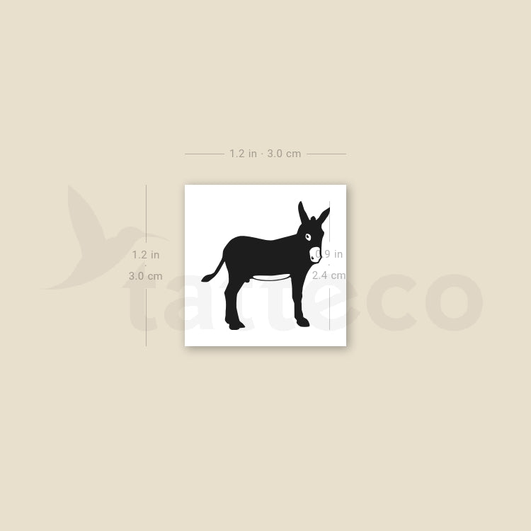 Donkey Temporary Tattoo - Set of 3