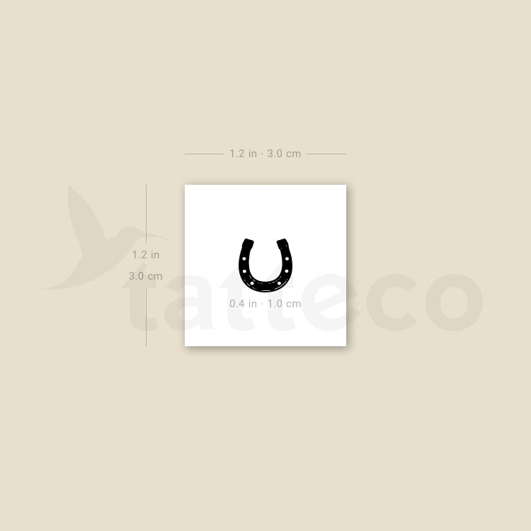 Tiny Horseshoe Temporary Tattoo - Set of 3
