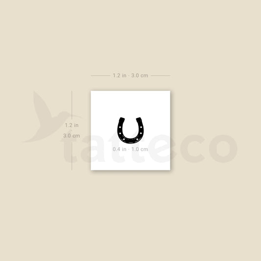 Tiny Horseshoe Temporary Tattoo - Set of 3