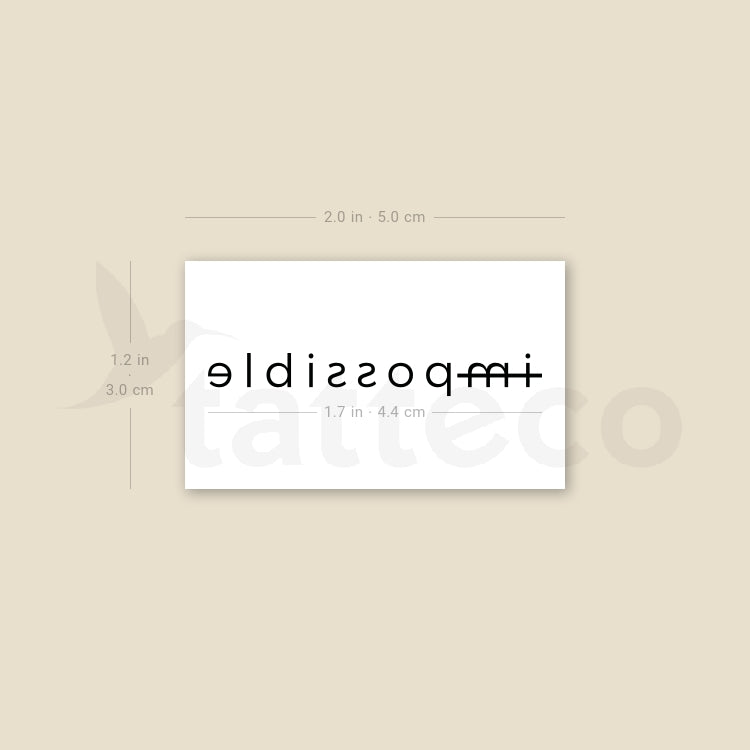 Im-Possible Temporary Tattoo - Set of 3