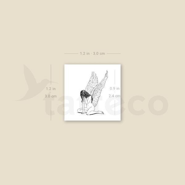 Crying Angel Temporary Tattoo - Set of 3