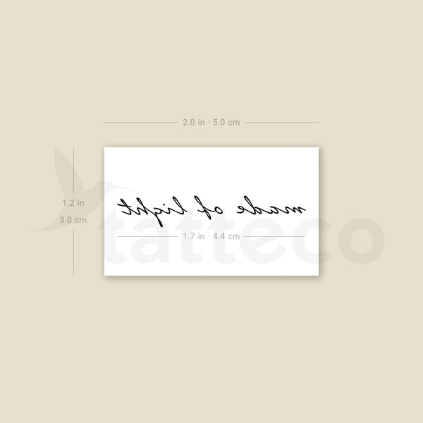 Made Of Light Temporary Tattoo - Set of 3