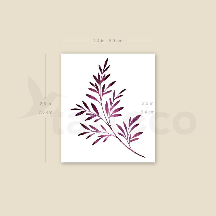 Garnet Leaves By Ann Lilya Temporary Tattoo - Set of 3