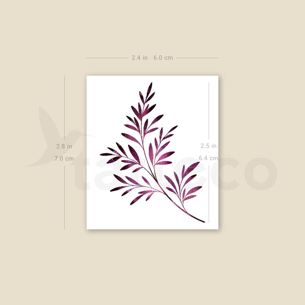 Garnet Leaves By Ann Lilya Temporary Tattoo - Set of 3