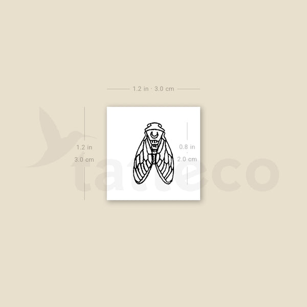 Cicada Temporary Tattoo - Set of 3