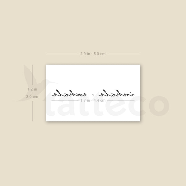 Inhale · Exhale Temporary Tattoo - Set of 3