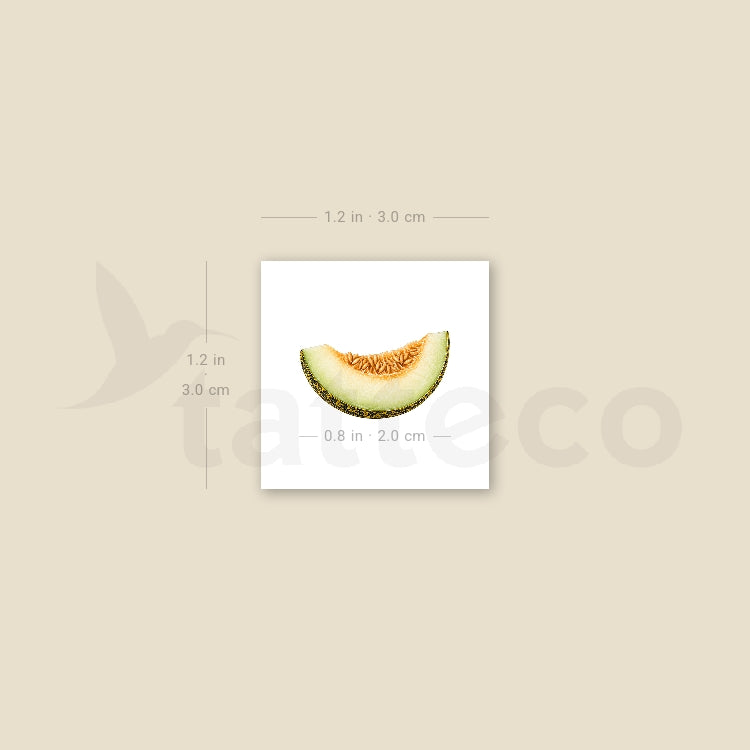 Christmas Melon Slice Temporary Tattoo - Set of 3