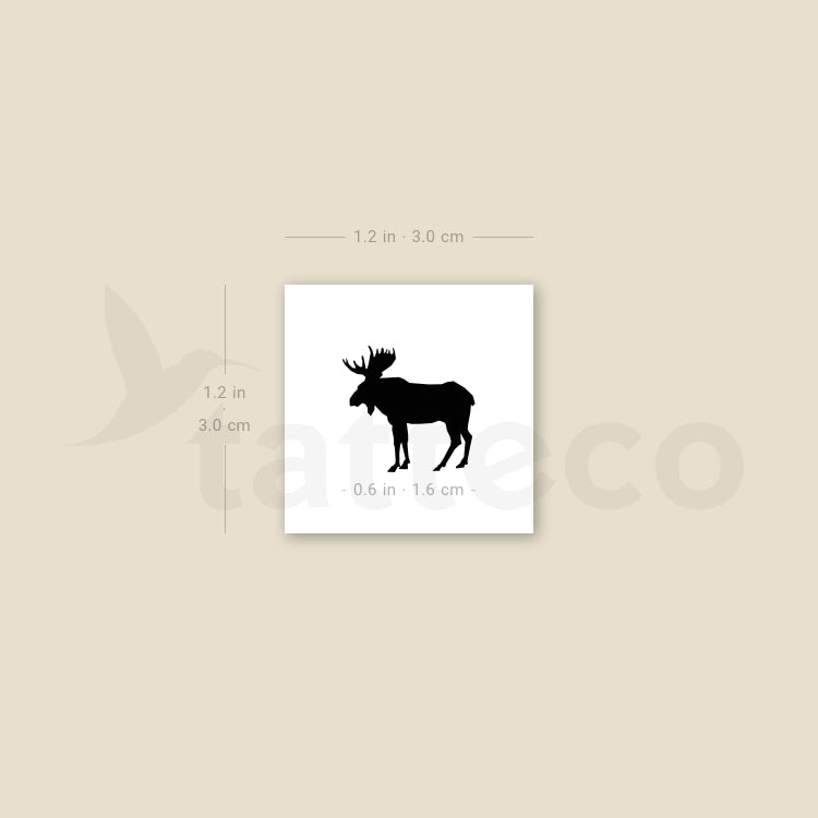 Moose Temporary Tattoo - Set of 3