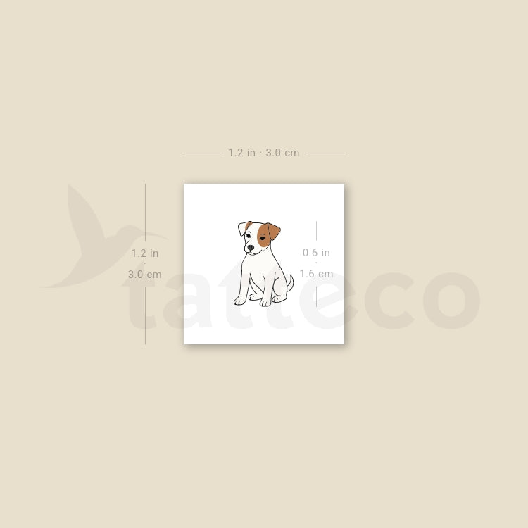 Jack Russell Temporary Tattoo - Set of 3