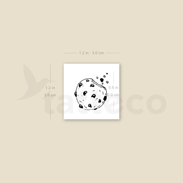 Chocolate Chip Cookie Temporary Tattoo - Set of 3