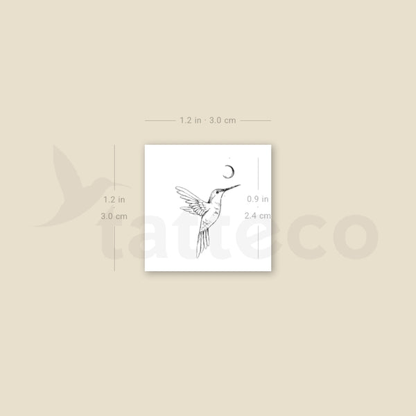 Hummingbird By Stefano Mazza Temporary Tattoo - Set of 3