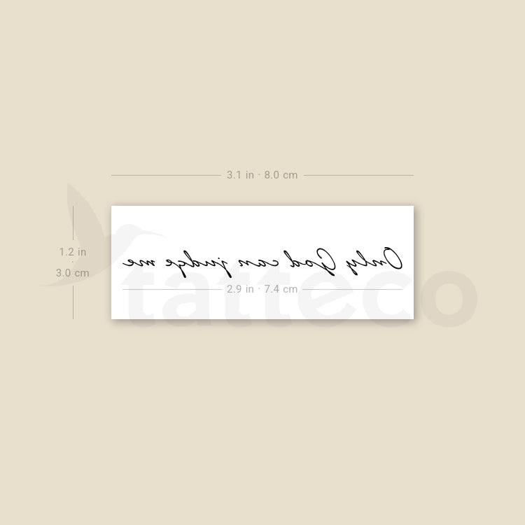 Only God Can Judge Me Temporary Tattoo - Set of 3