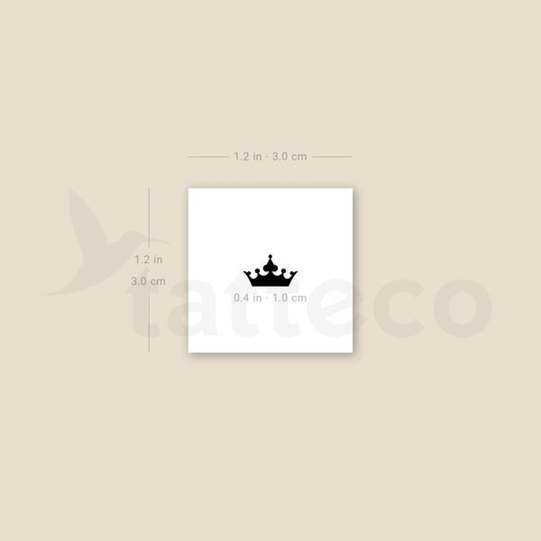 Tiny Crown Temporary Tattoo - Set of 3